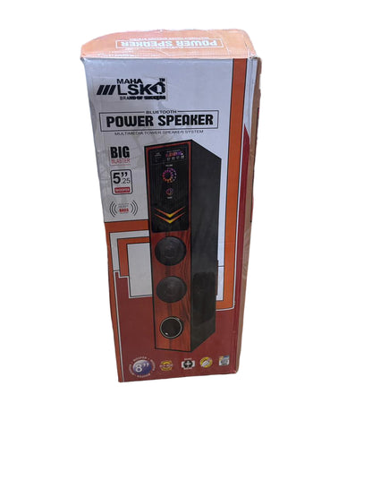Maha LSK BIG BLASTER Bluetooth Power Speaker - Multimedia Tower with Dual 5" Woofers and RGB Lights