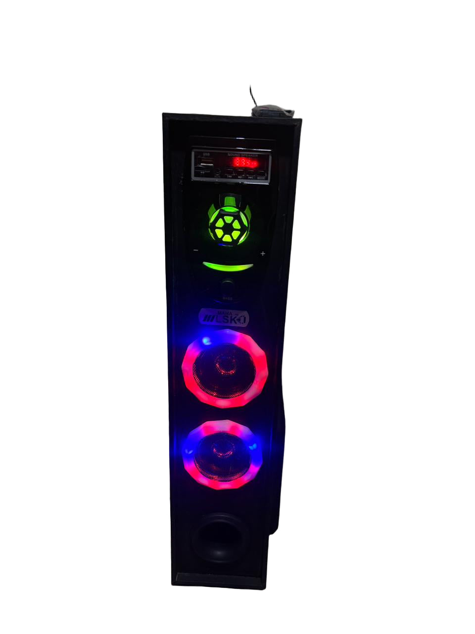 Maha LSK BIG BLASTER Bluetooth Power Speaker - Multimedia Tower with Dual 5" Woofers and RGB Lights