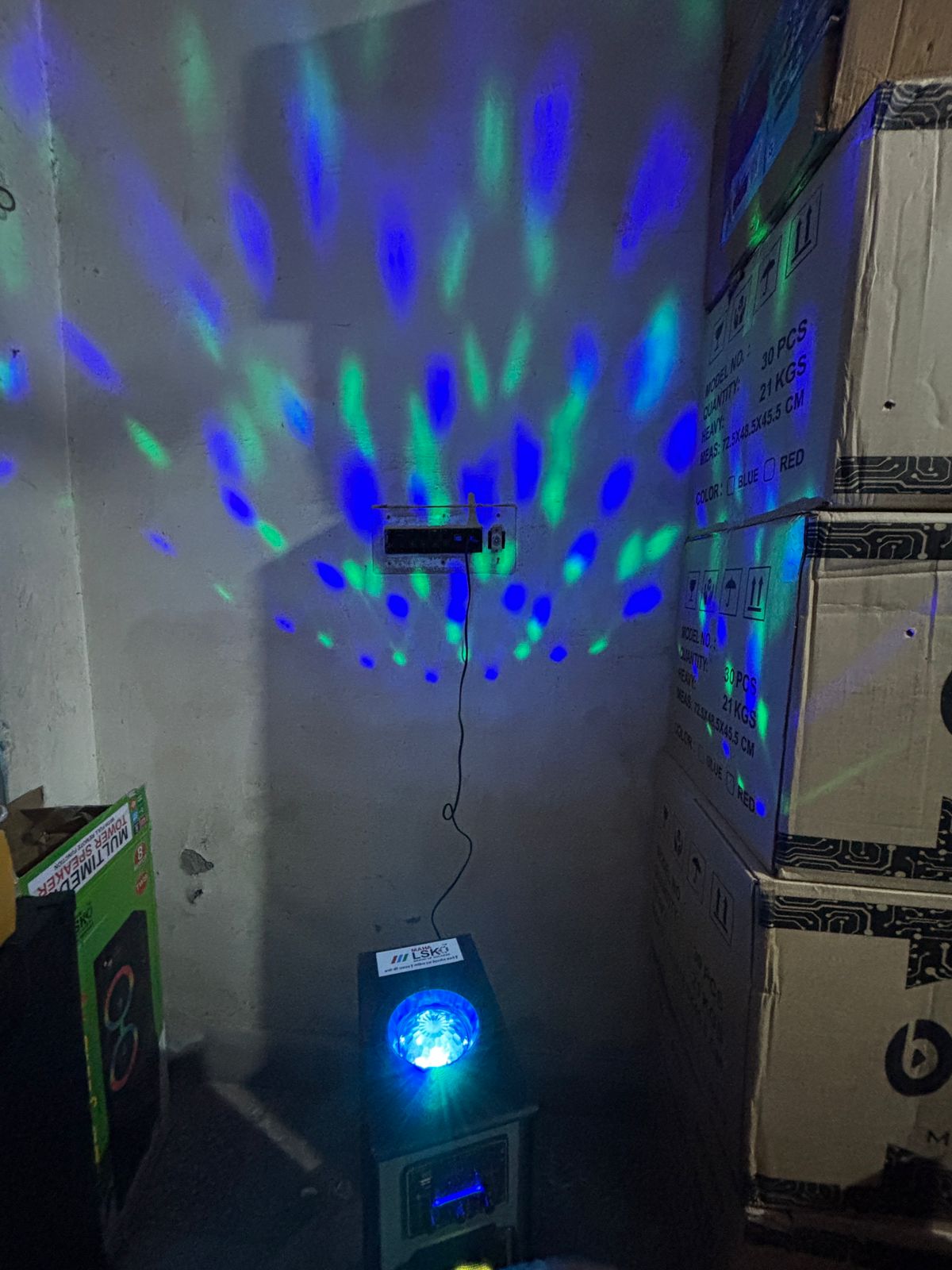 LSK Multimedia DJ Tower Speaker with TWS, Disco LED Lights, Bluetooth & Wireless Mic Support