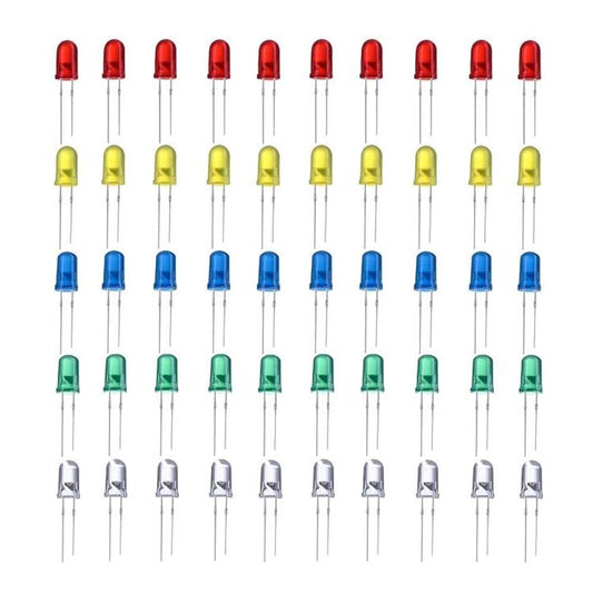 Led Combo (R-G-Y-B-W) 5mm 10pcs each