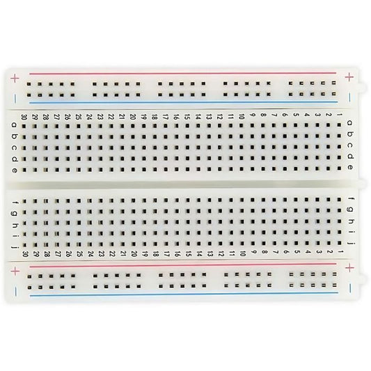 400 Tie Points Solderless Breadboard – Medium-sized breadboard for Arduino & projects. Electronic Components - Robocraze